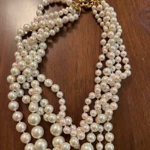 J. Crew Four Strand Layered Pearl Necklace